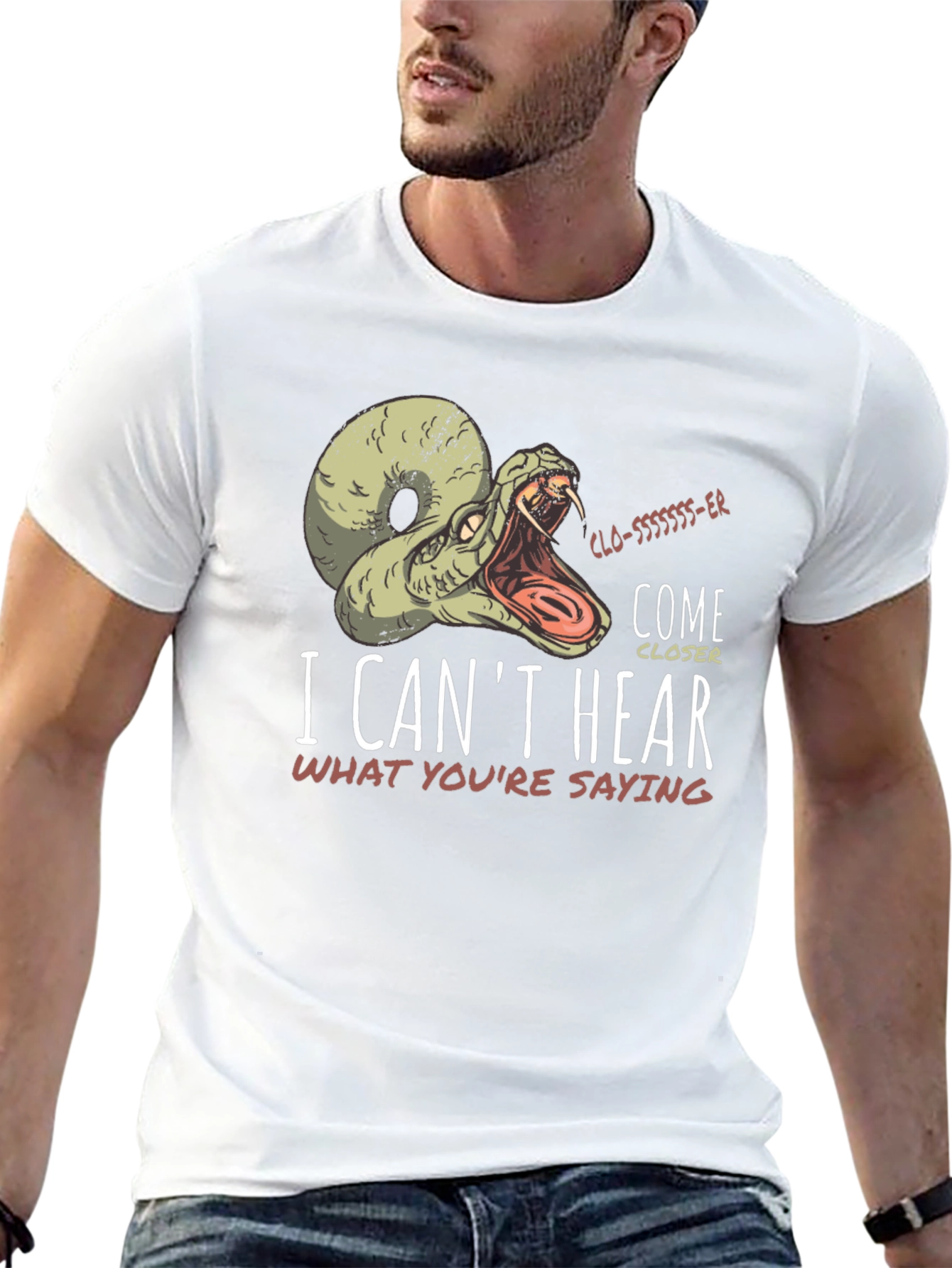 I Cant Hear You Snake T-Shirt