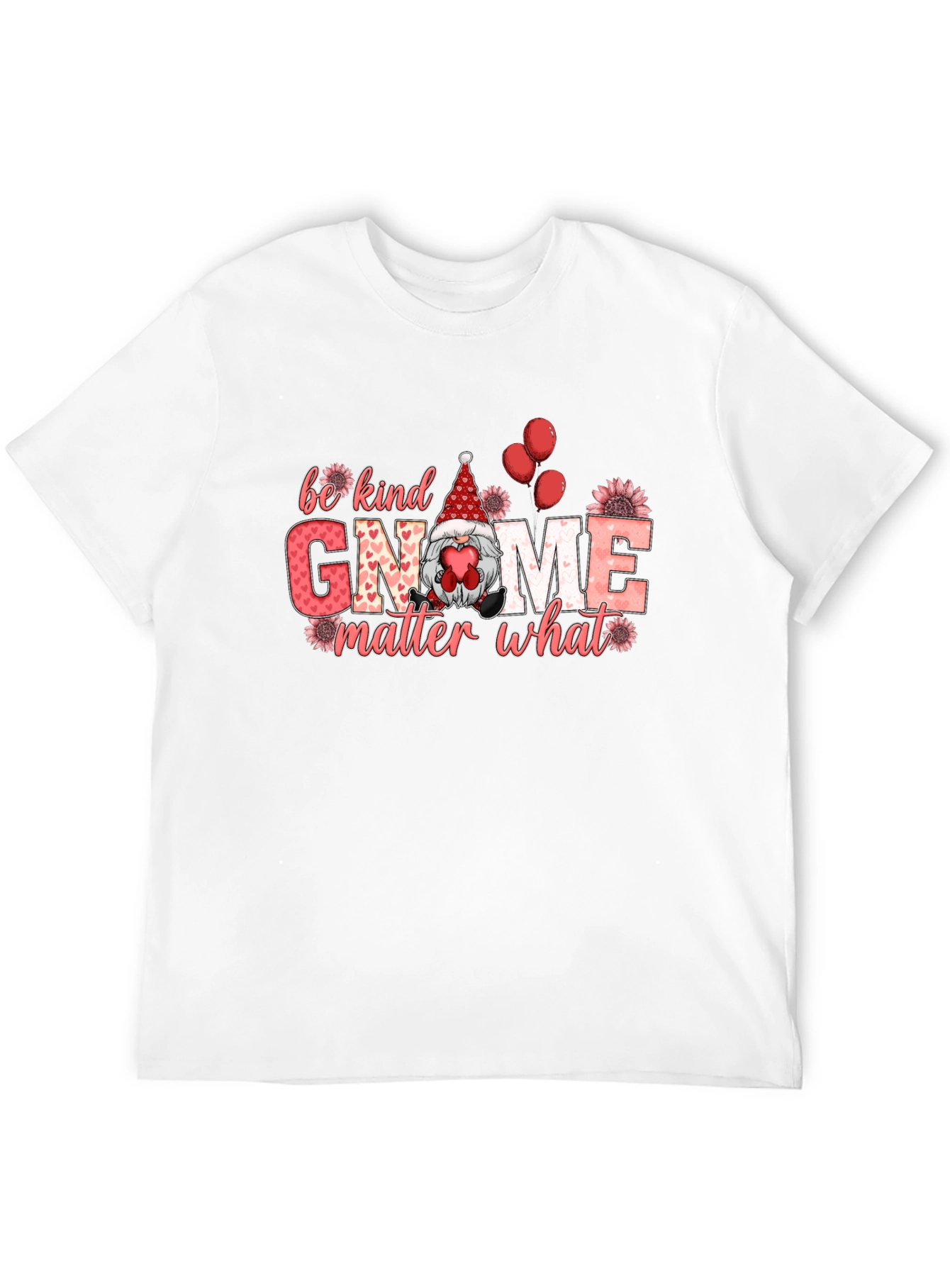 Be Kind Gnome Valentines Day Graphic T-Shirt