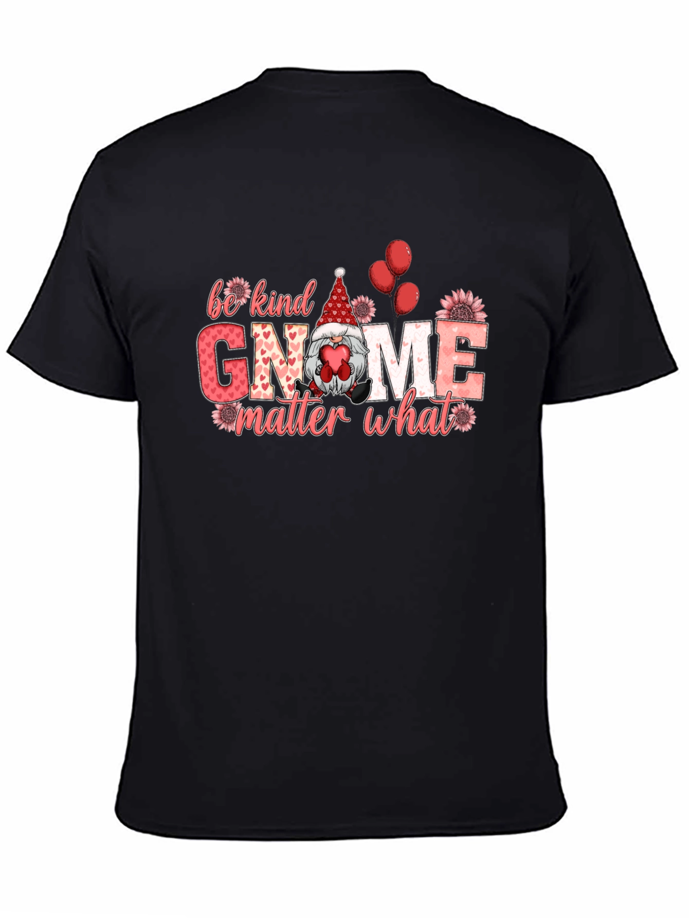 Be Kind Gnome Valentines Day Graphic T-Shirt