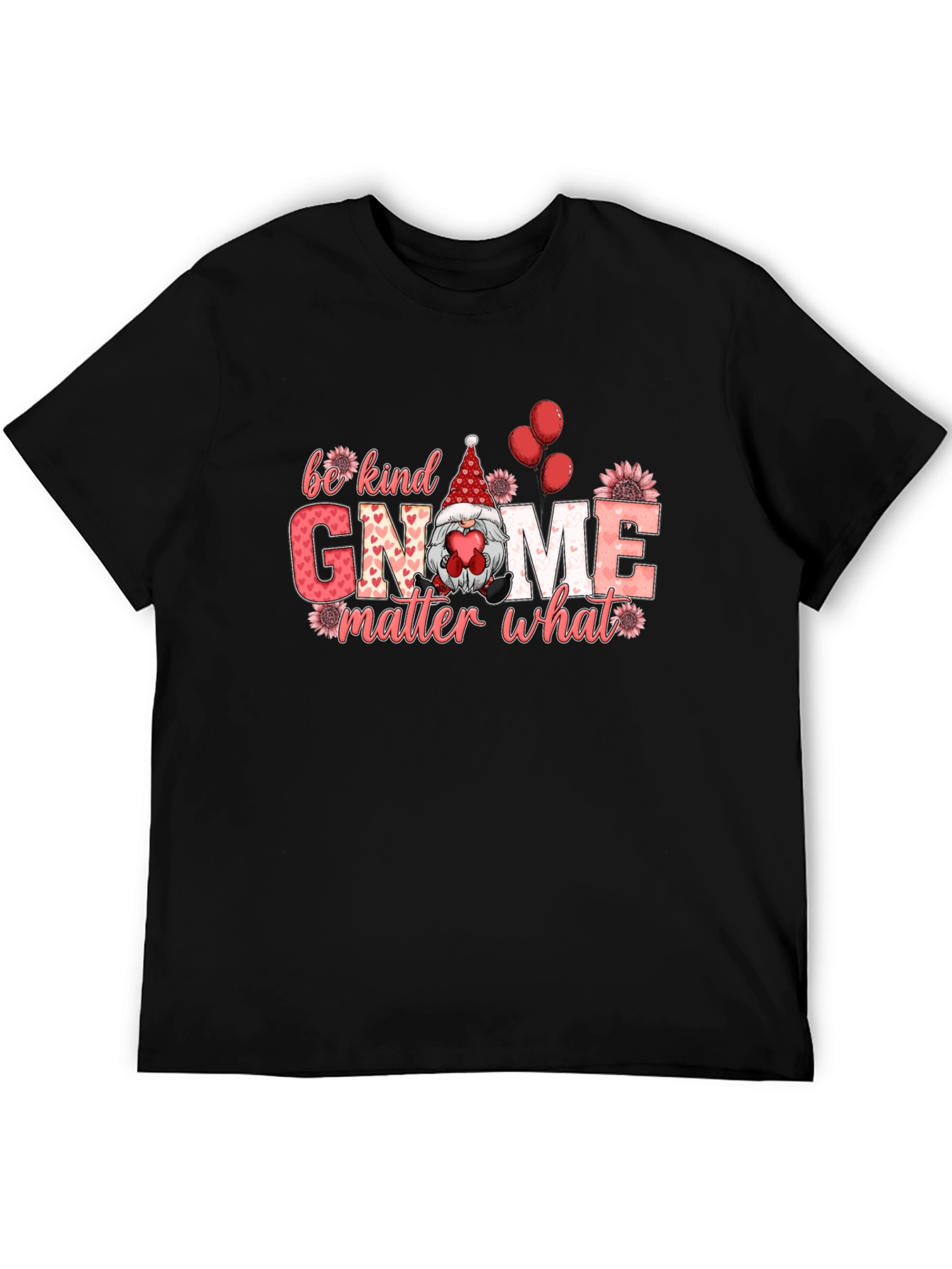 Be Kind Gnome Valentines Day Graphic T-Shirt
