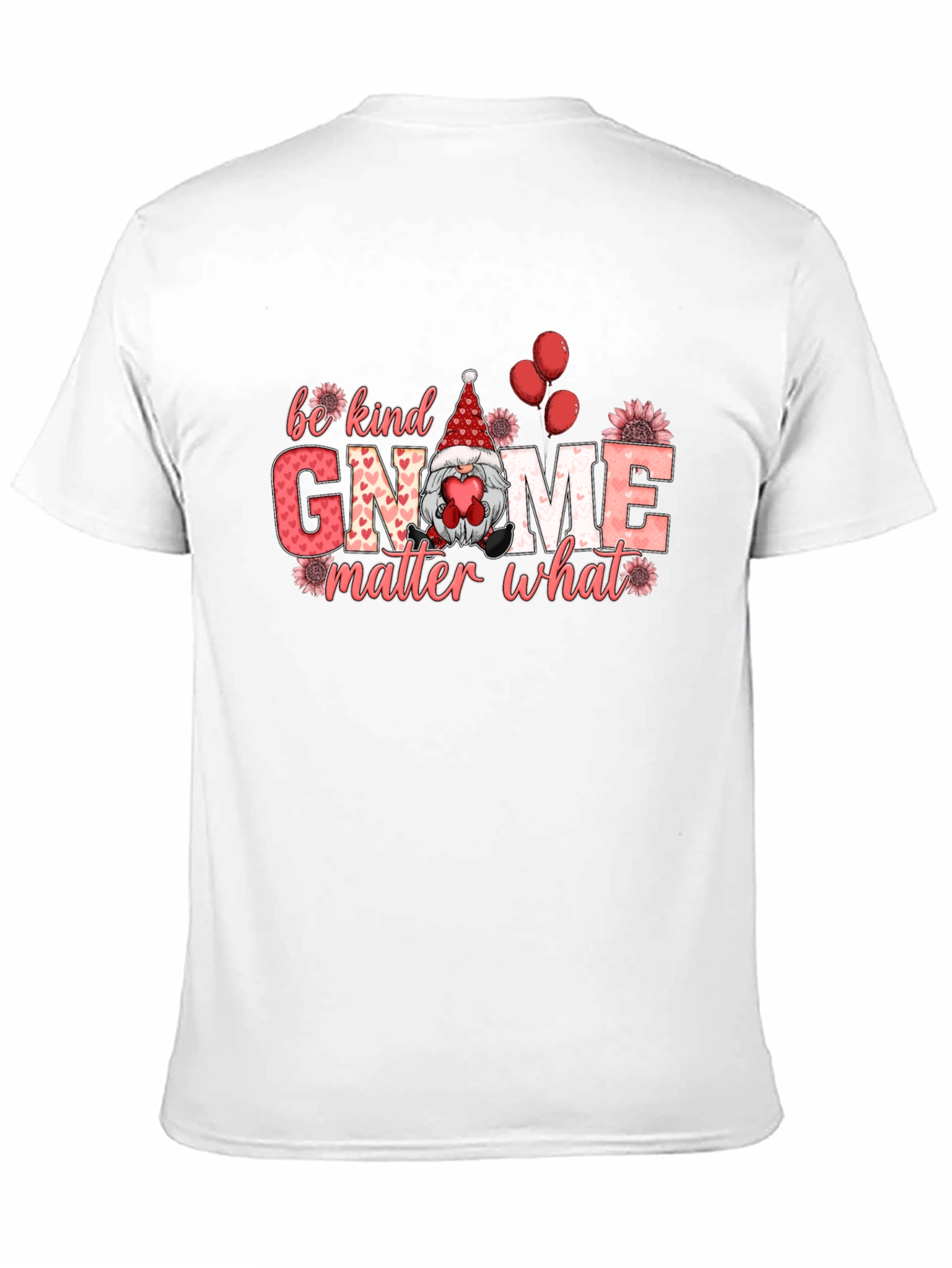 Be Kind Gnome Valentines Day Graphic T-Shirt