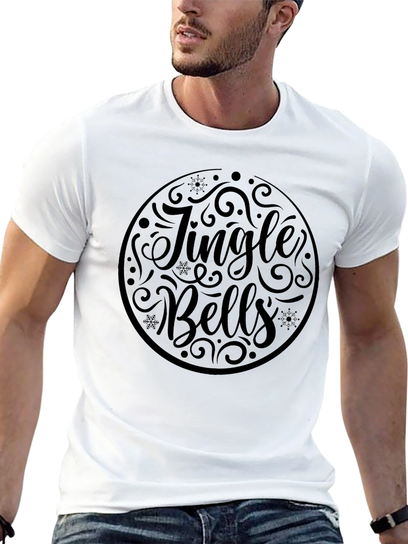 Jingle Bells Graphic Tee - Holiday Festive T-Shirt