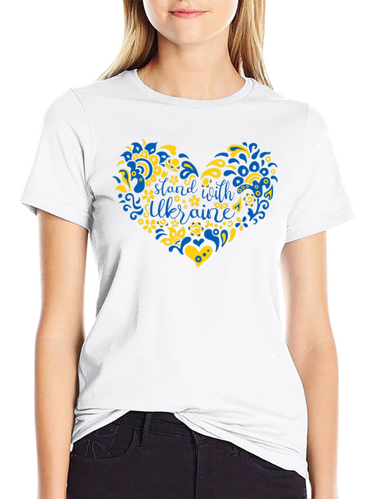 Stand with Ukraine Heart T-Shirt
