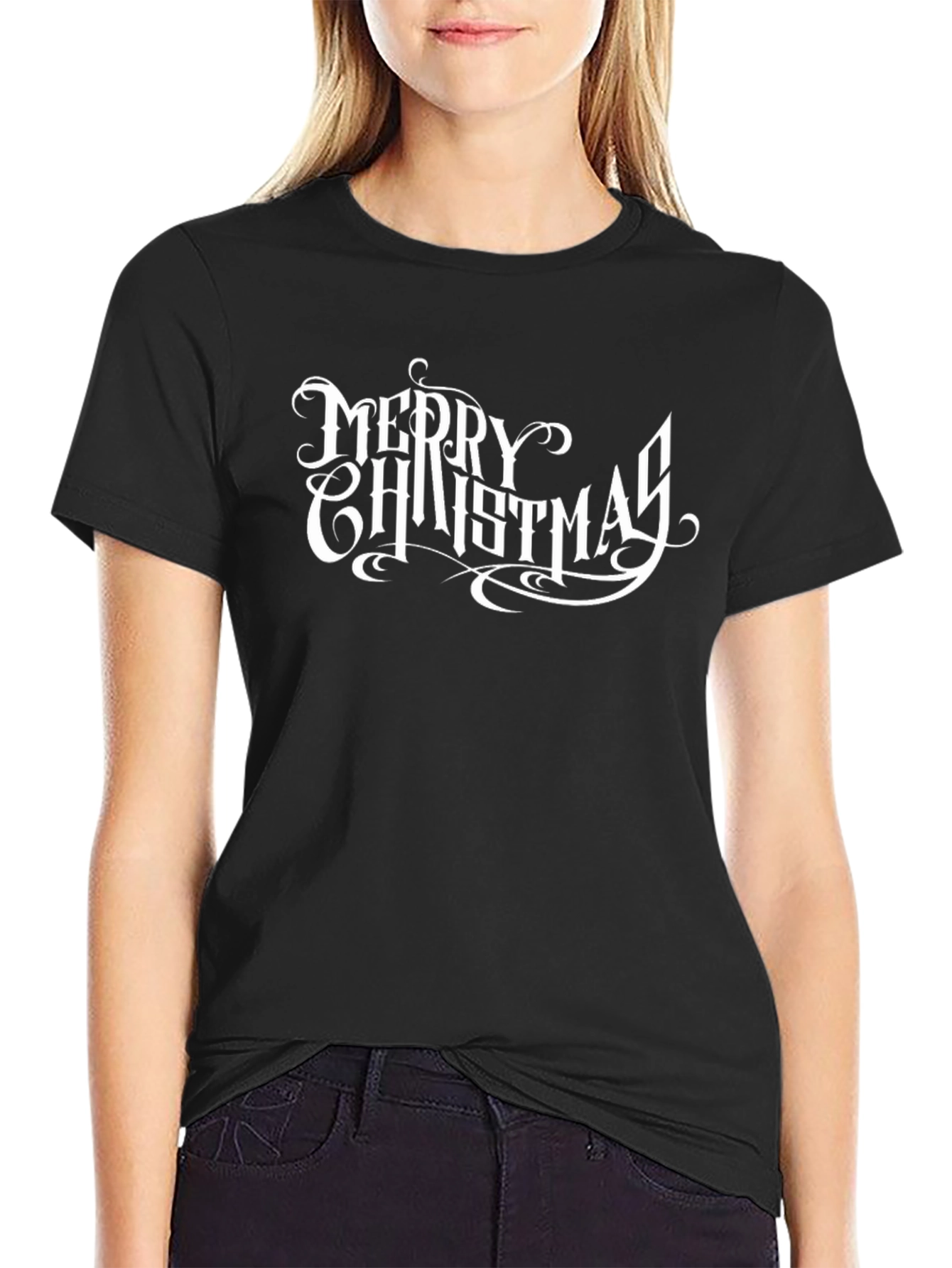 Merry Christmas Black T-Shirt