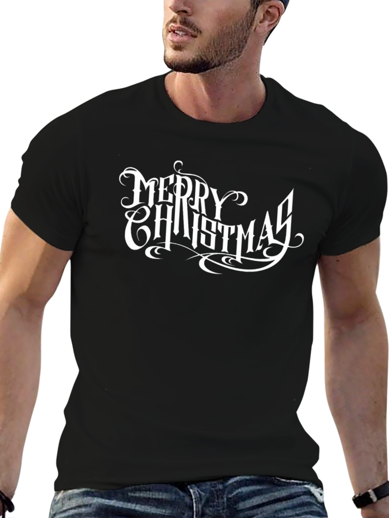 Merry Christmas Black T-Shirt