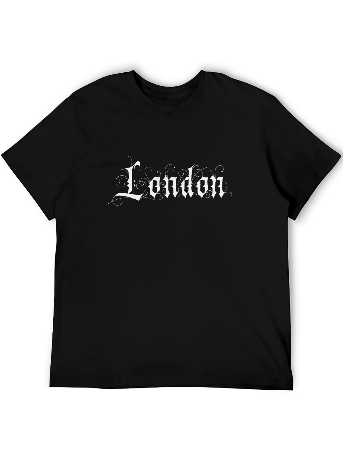 London Gothic Script Tee - Classic Black