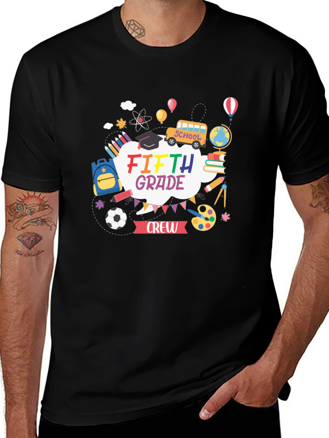 Fifth Grade Crew T-Shirt - School Theme Design
