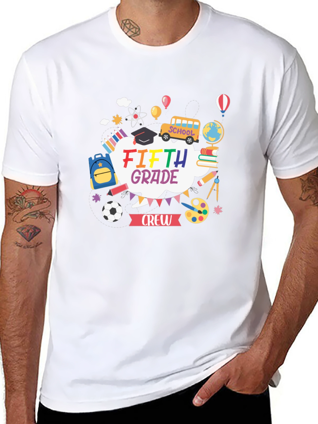 Fifth Grade Crew T-Shirt - School Theme Design