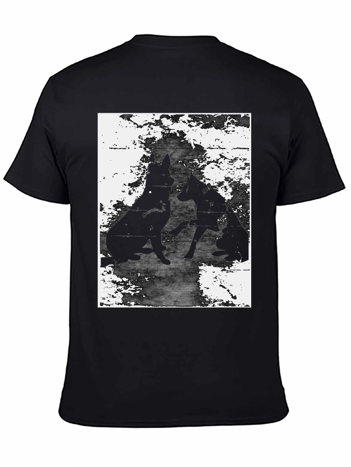 Silhouette Dog Graphic Tee - Unisex Black T-Shirt