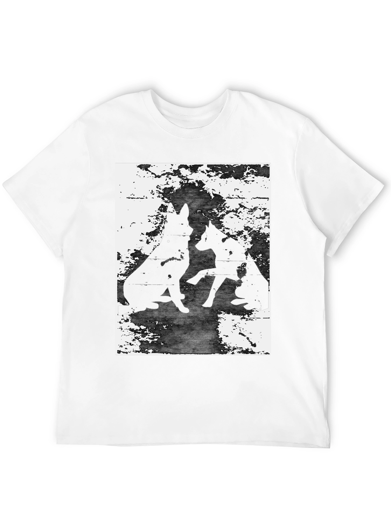 Silhouette Dog Graphic Tee - Unisex Black T-Shirt