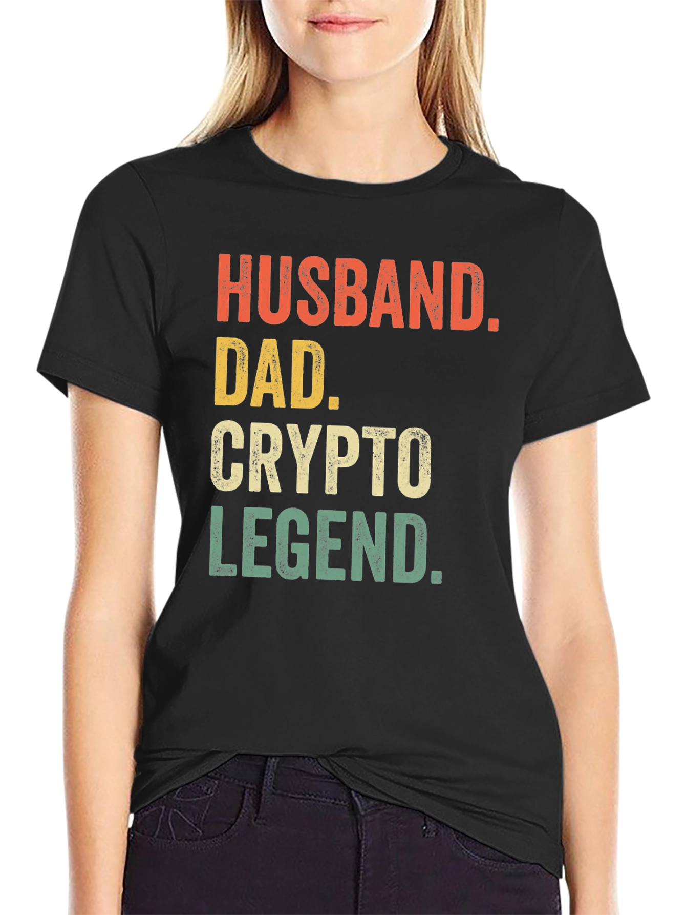 Husband Dad Crypto Legend Graphic Tee