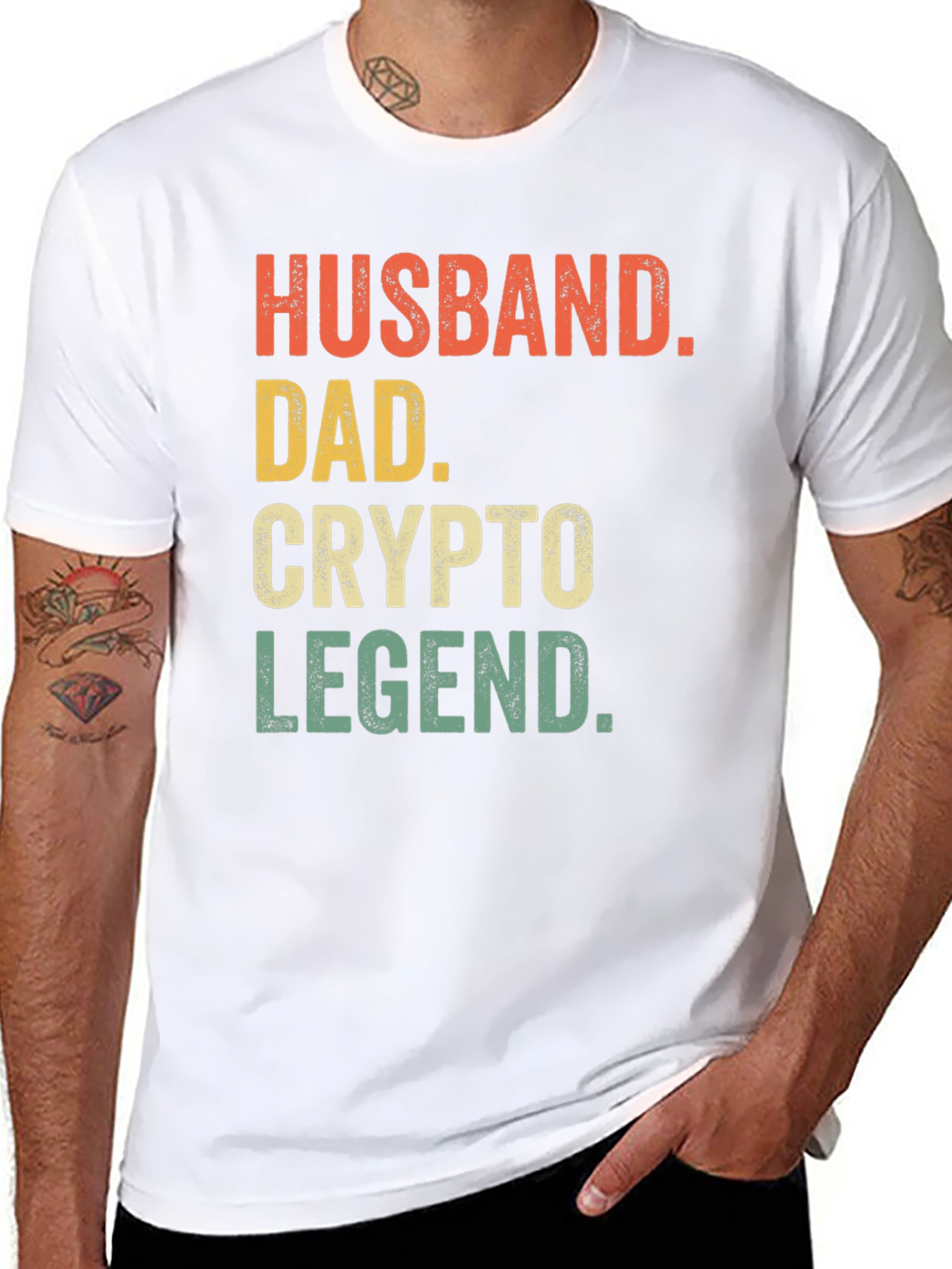 Husband Dad Crypto Legend Graphic Tee