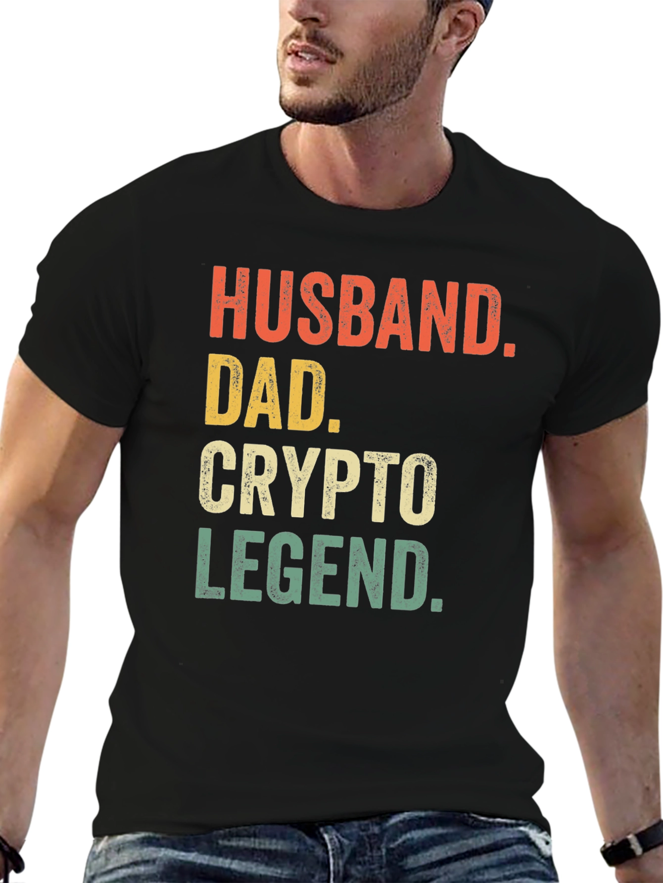 Husband Dad Crypto Legend Graphic Tee