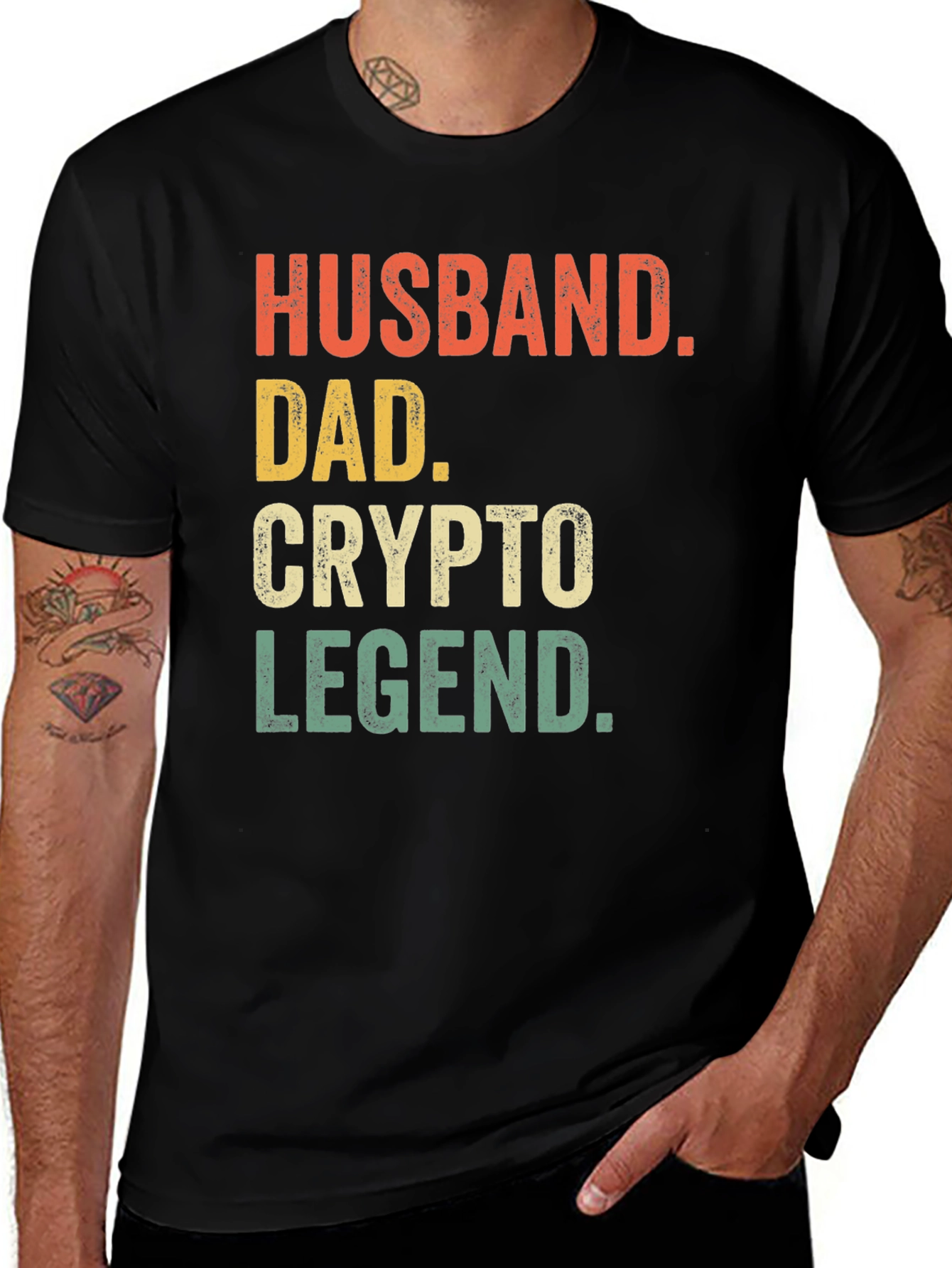 Husband Dad Crypto Legend Graphic Tee