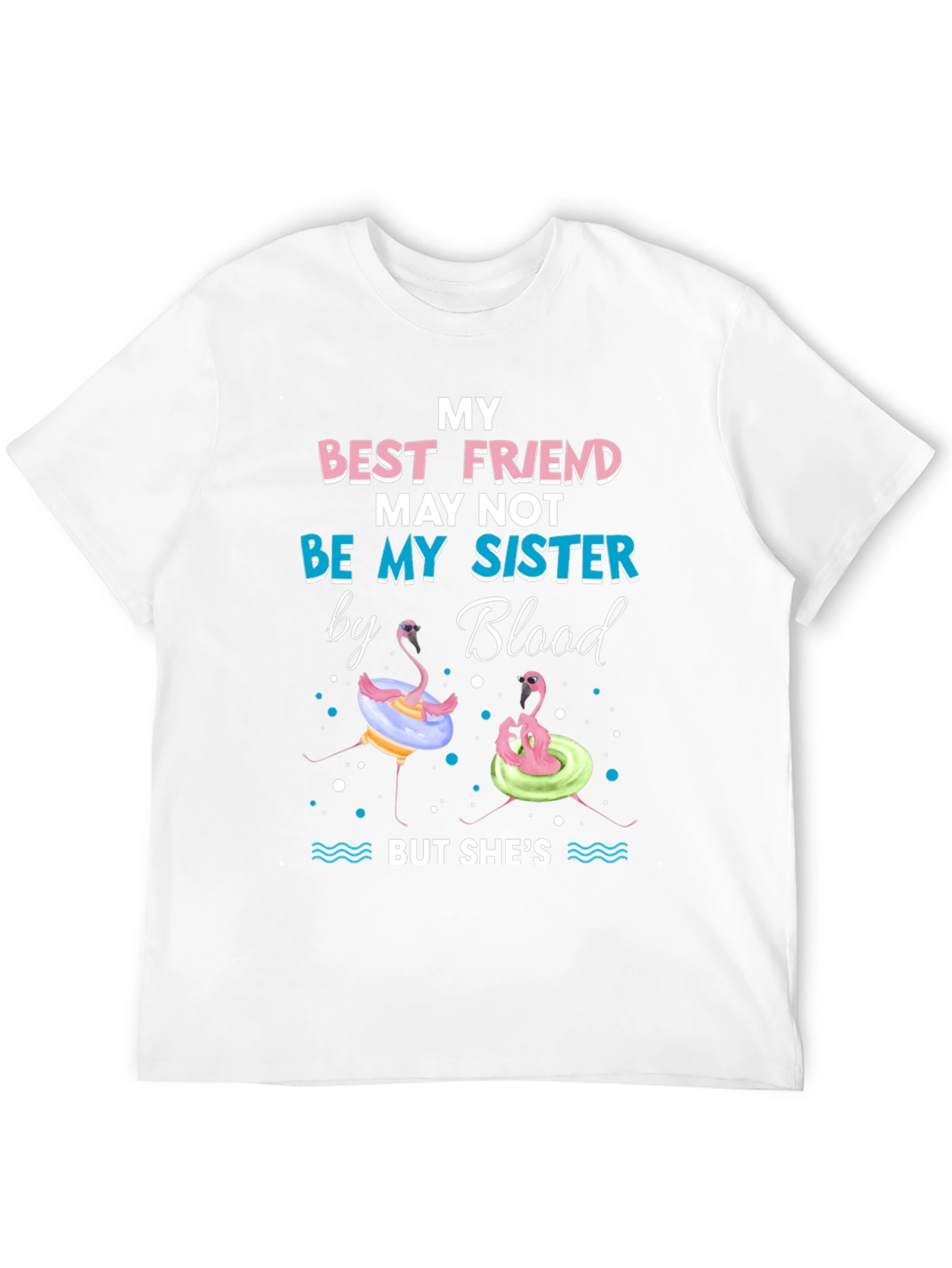 Best Friend Sister Flamingo Graphic Tee