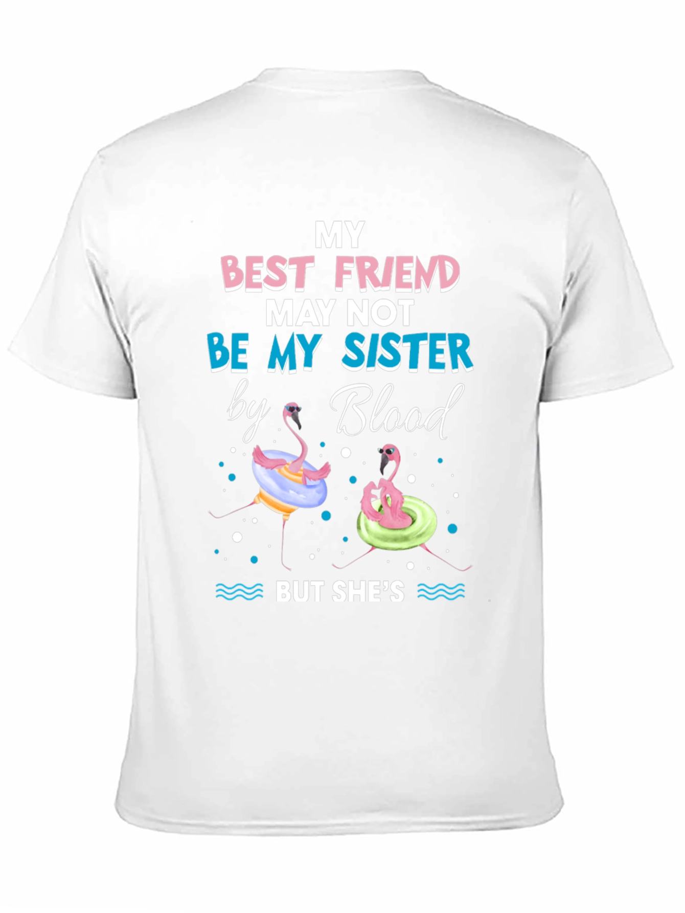 Best Friend Sister Flamingo Graphic Tee