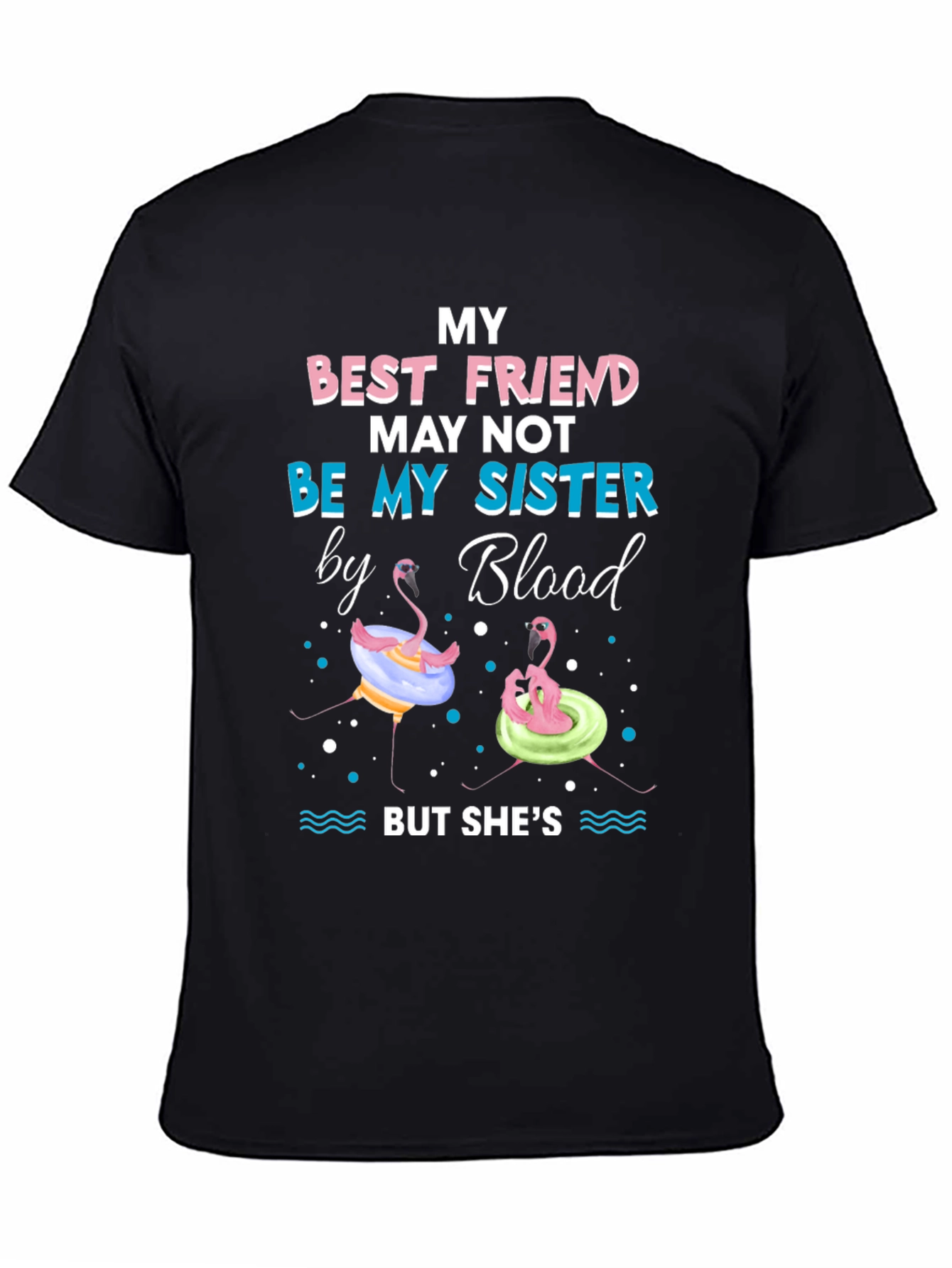 Best Friend Sister Flamingo Graphic Tee