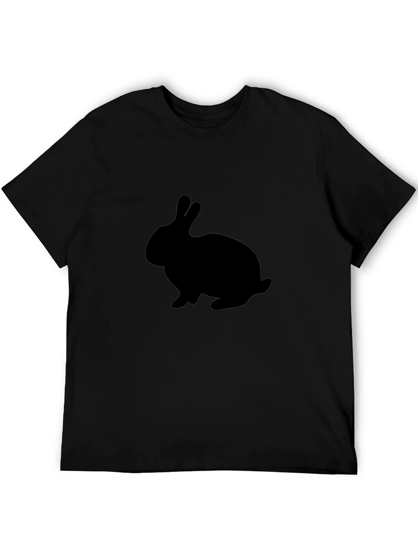 Black Rabbit Silhouette Graphic T-Shirt