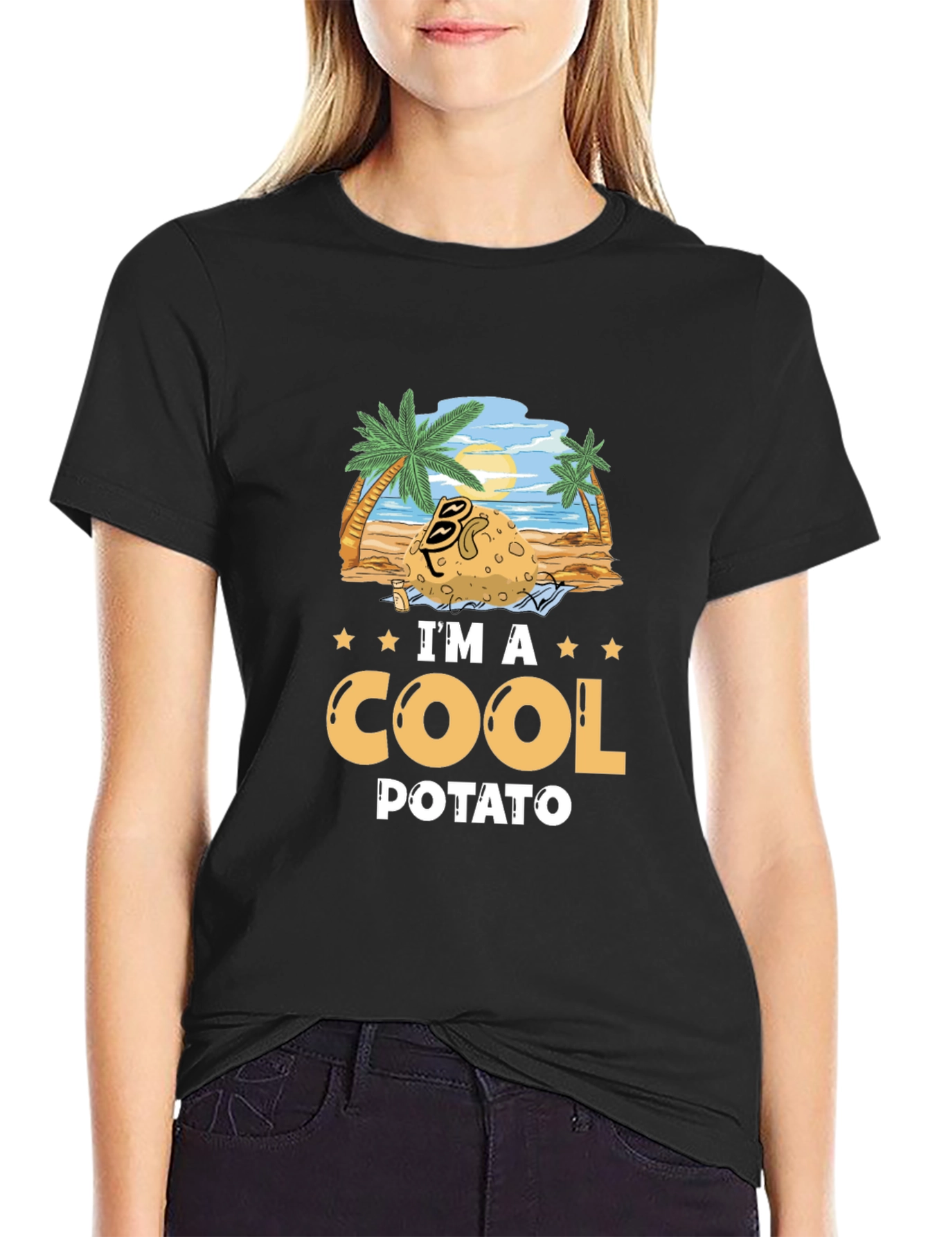 Cool Potato Graphic T-Shirt - Beach Vibes