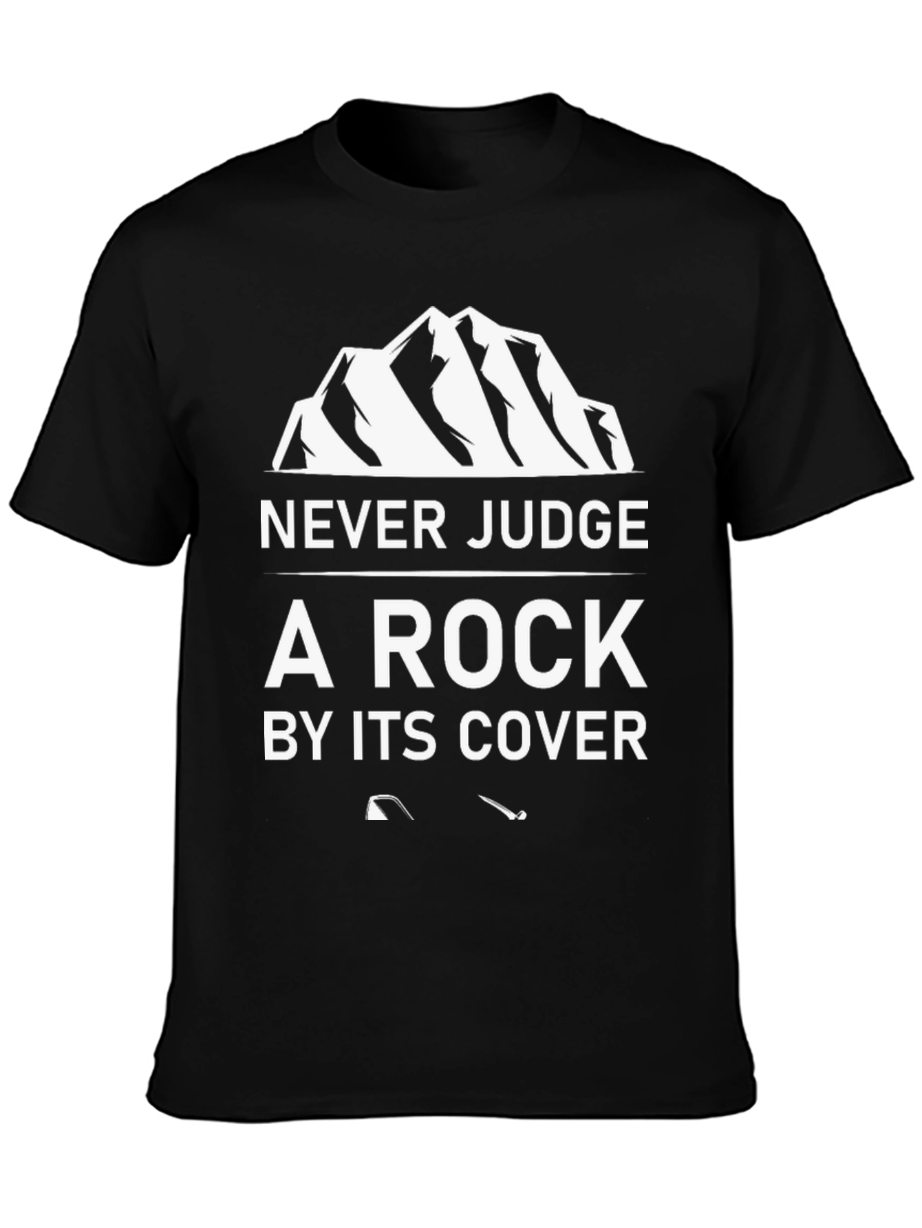 Never Judge a Rock Black Graphic Tee