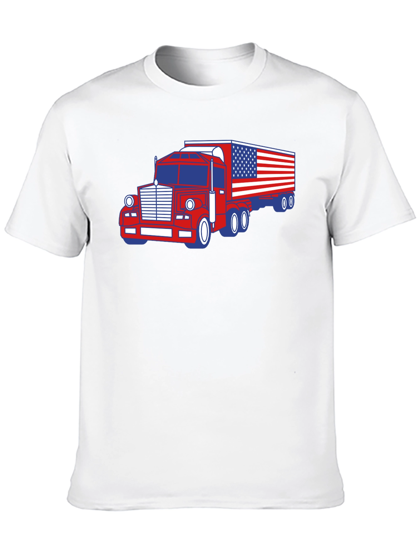 American Flag Truck Graphic T-Shirt