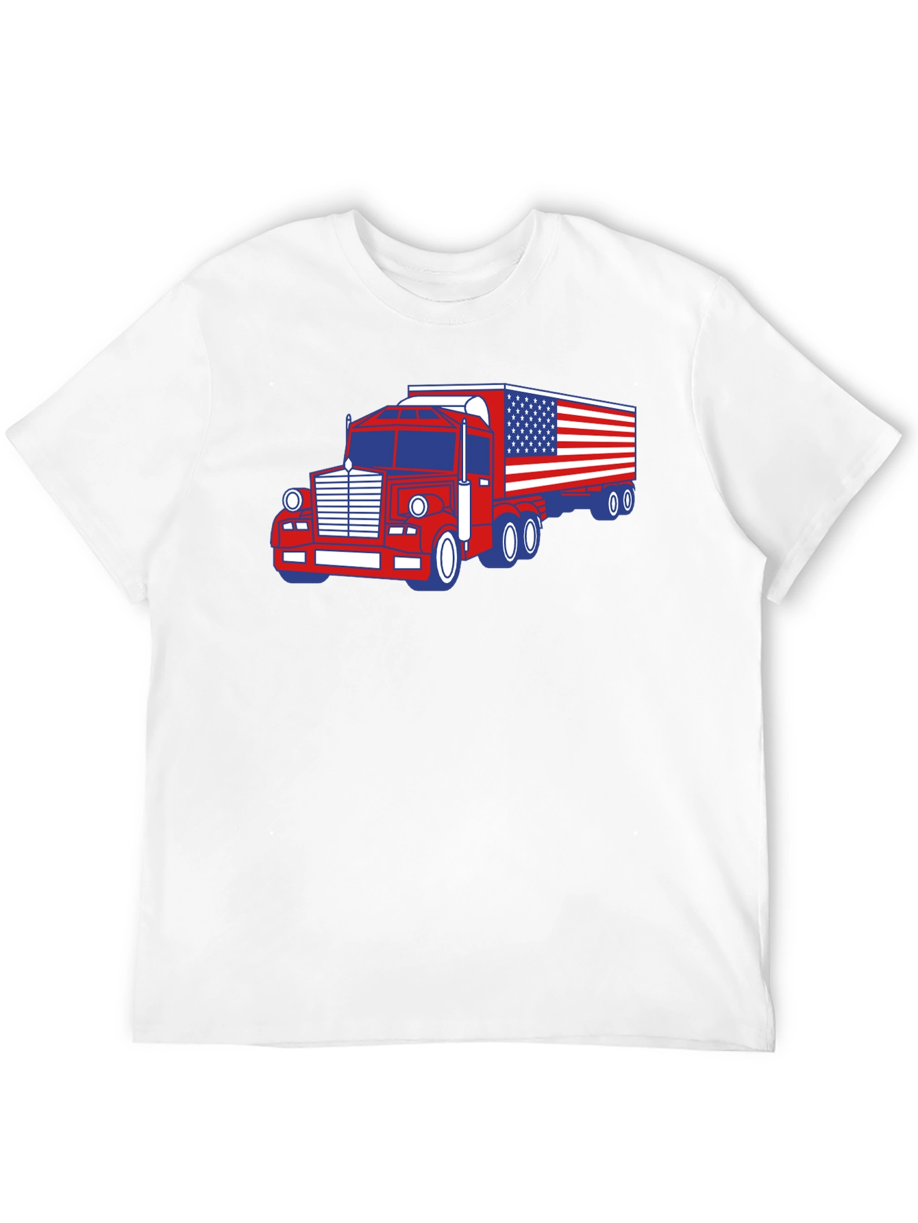 American Flag Truck Graphic T-Shirt
