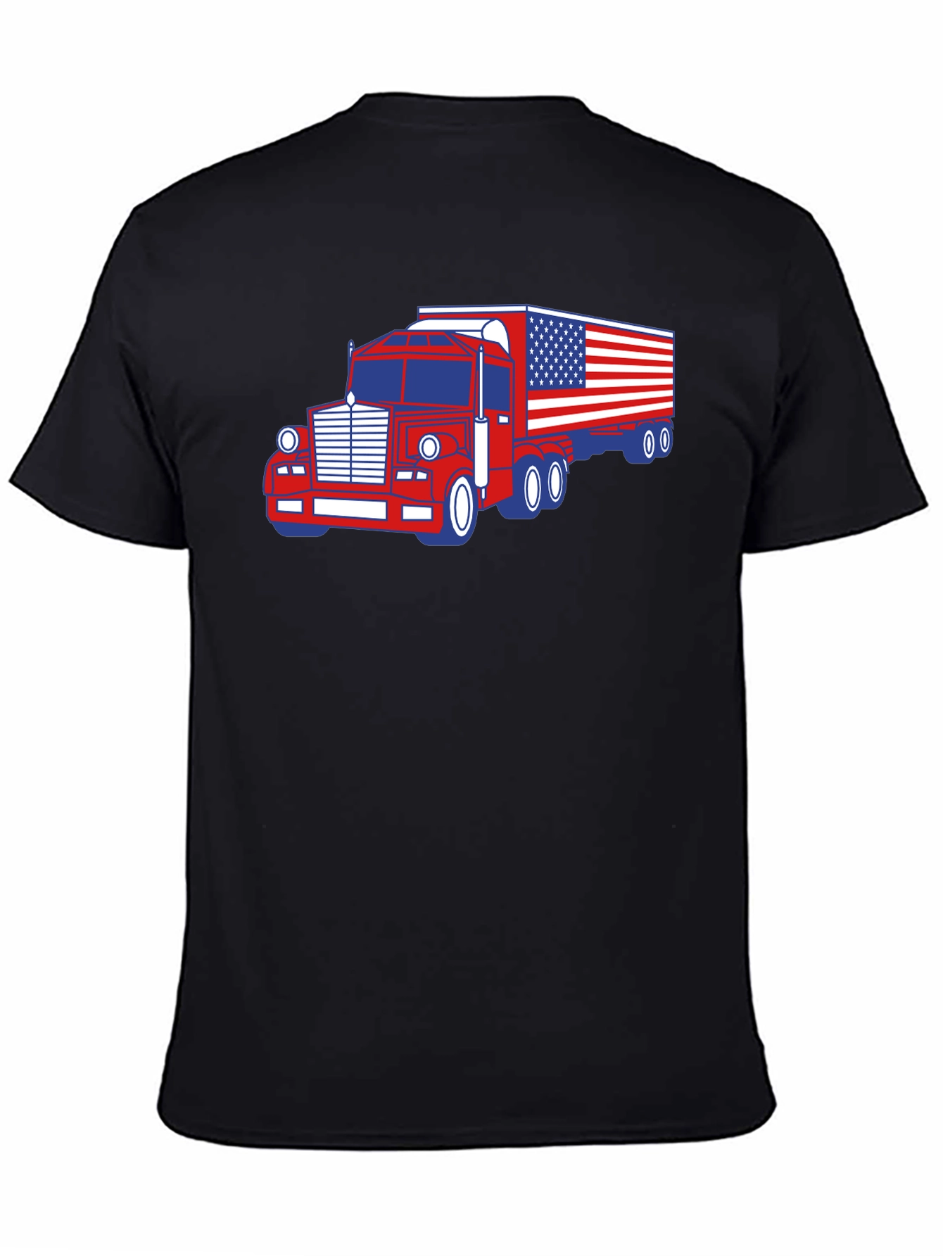 American Flag Truck Graphic T-Shirt