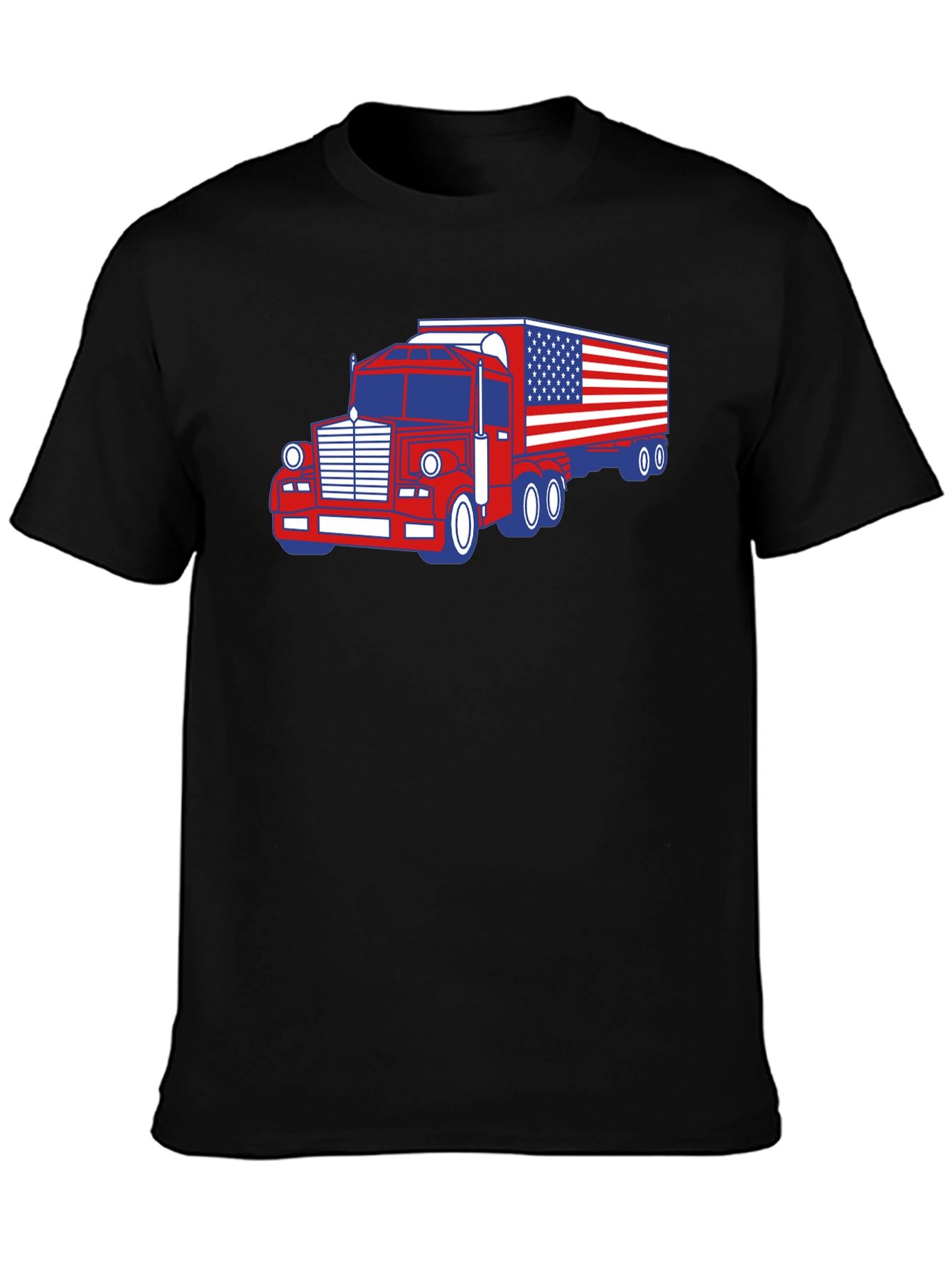 American Flag Truck Graphic T-Shirt