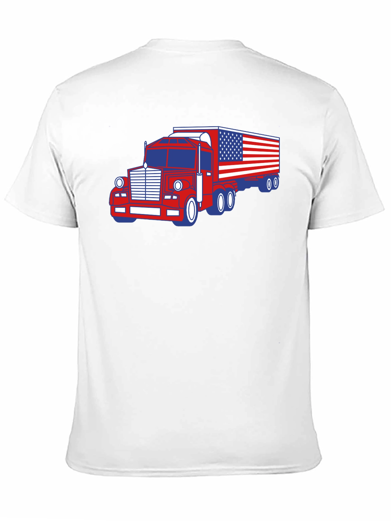 American Flag Truck Graphic T-Shirt