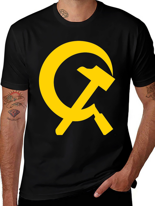 Hammer and Sickle Graphic Tee - Black Cotton Comfort