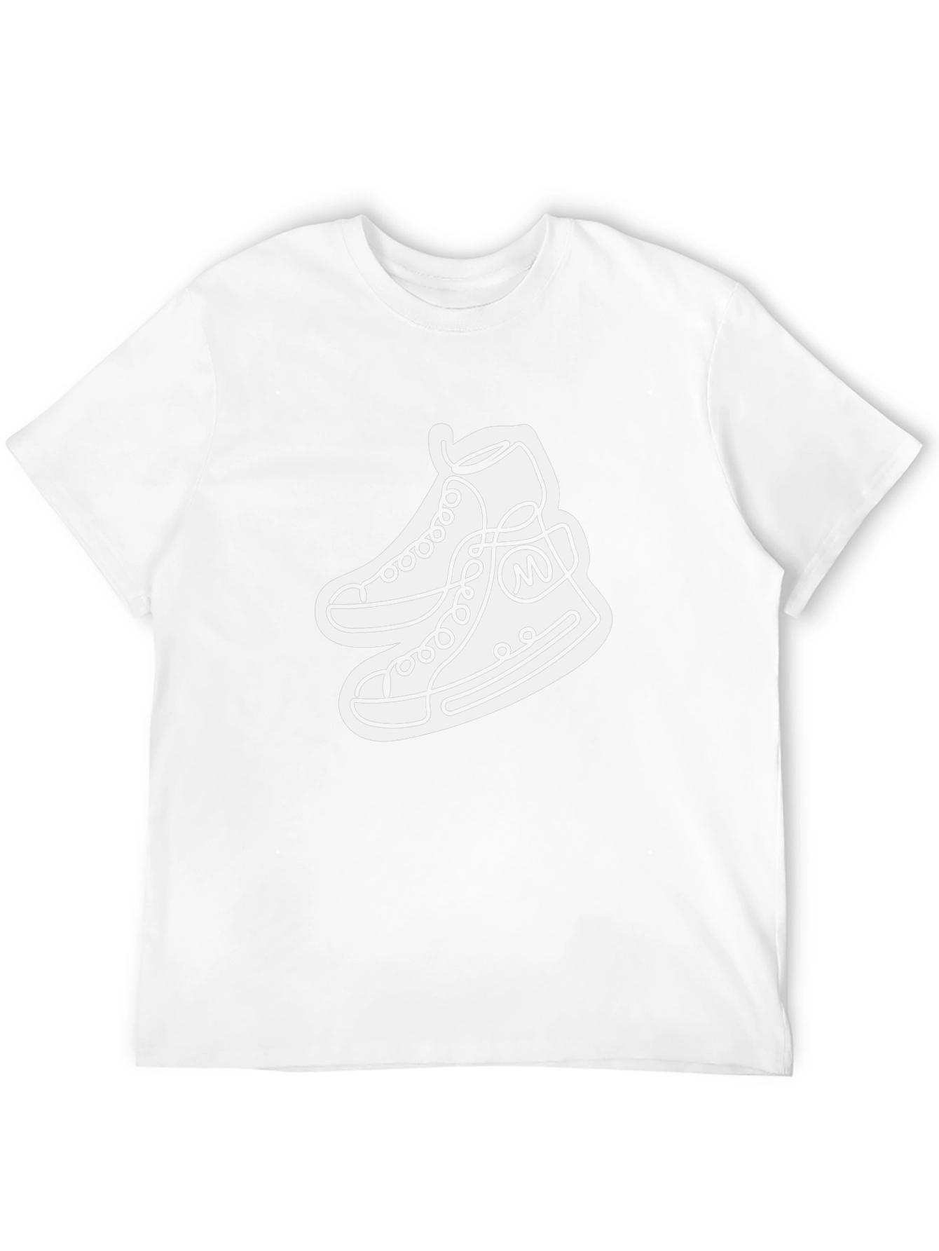 Black T-Shirt with Sneaker Graphic
