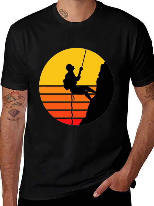 Rock Climbing Graphic Tee - Black