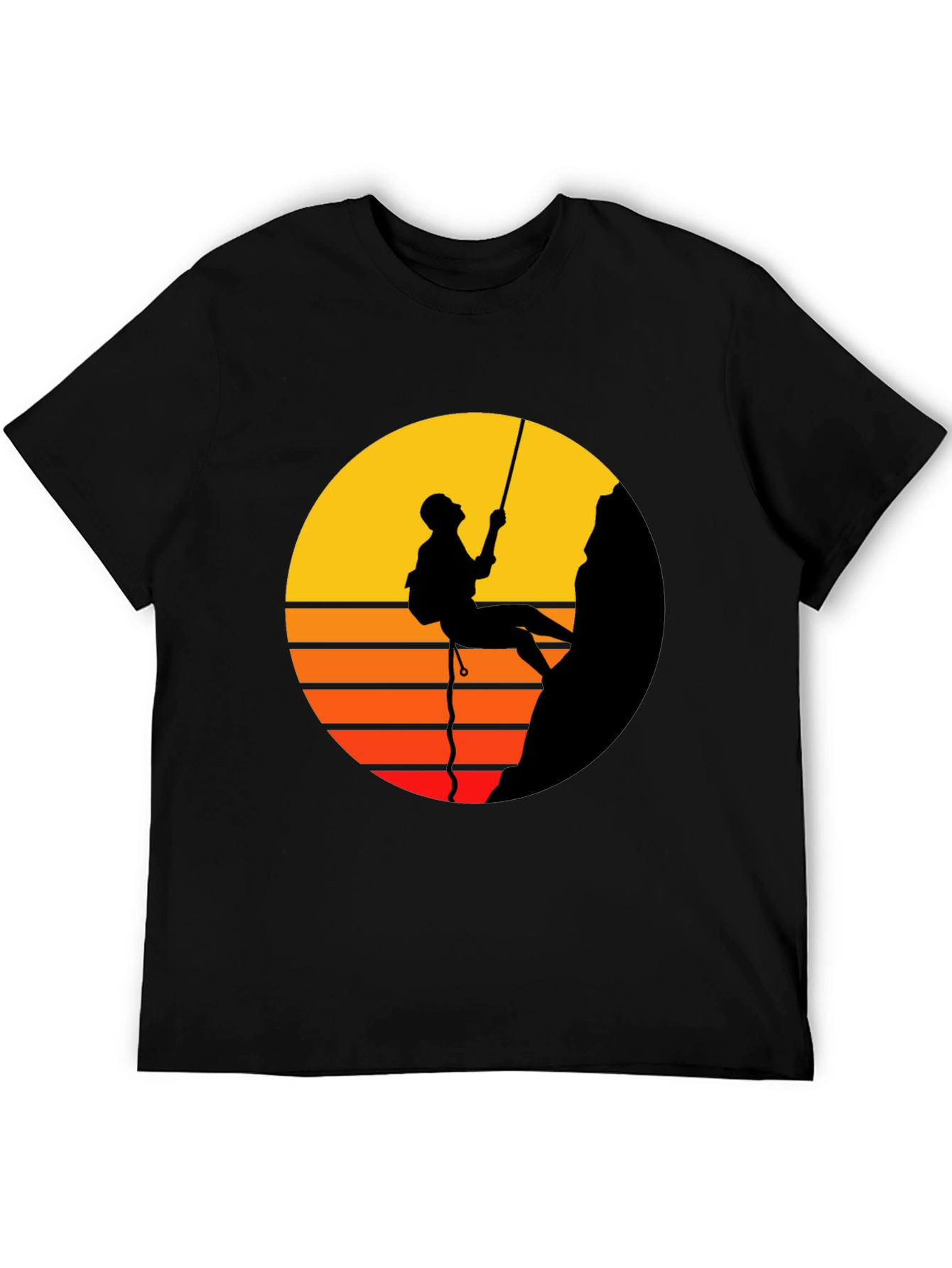 Rock Climbing Graphic Tee - Black