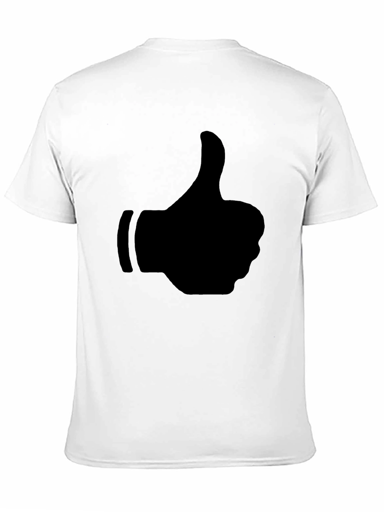 Thumbs Up Graphic Tee - Casual Black T-Shirt