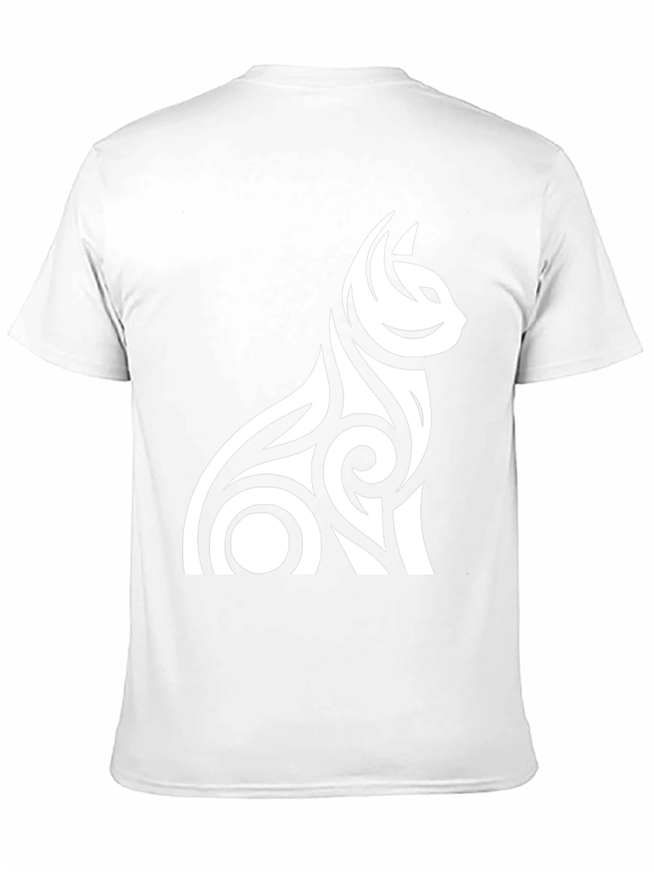 Tribal Cat Graphic Tee - Black