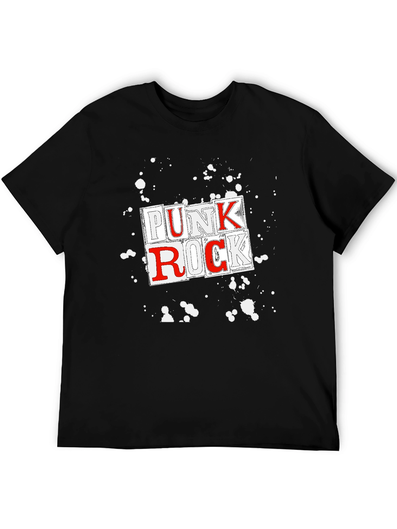 Punk Rock Graphic Tee - Black
