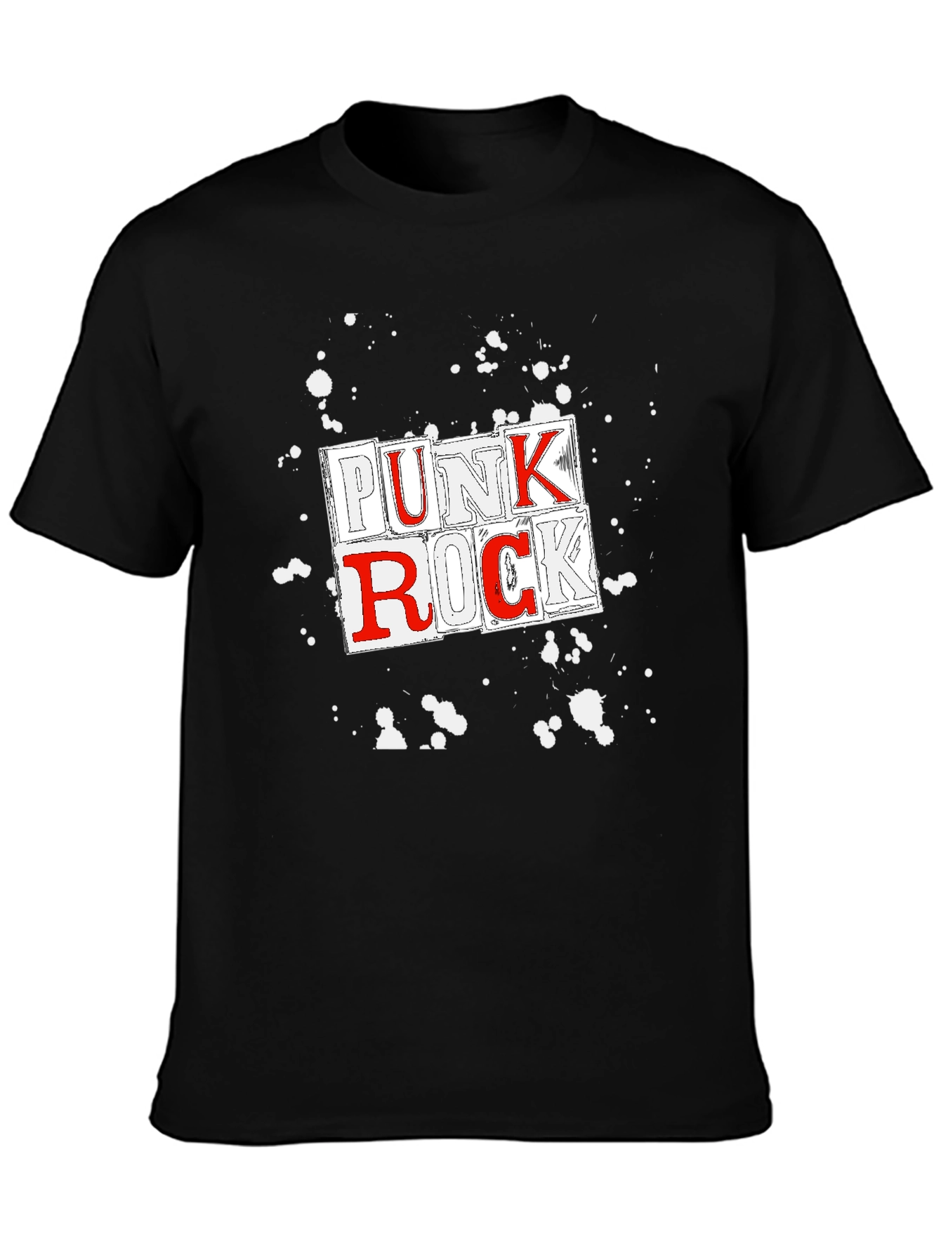 Punk Rock Graphic Tee - Black