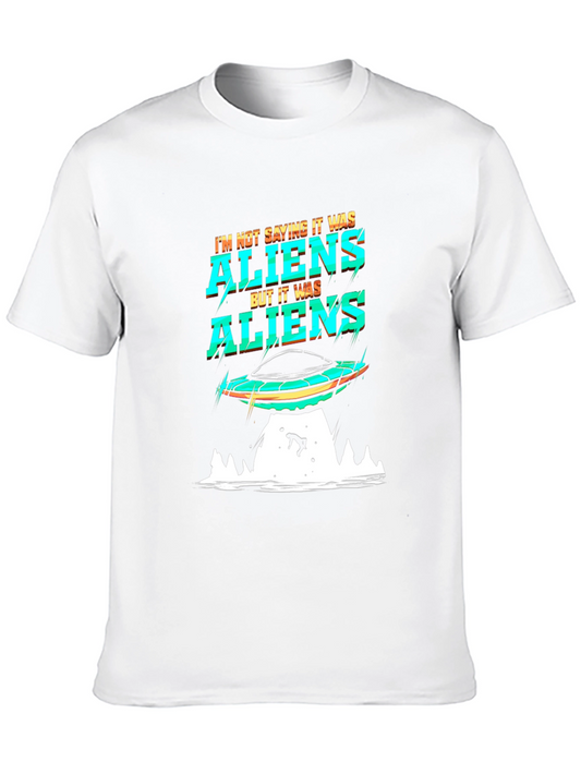 Aliens Graphic T-Shirt UFO Abduction Tee