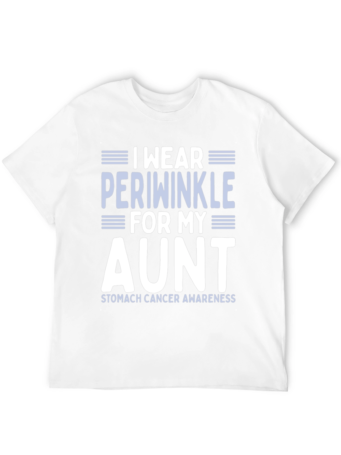 Periwinkle Aunt Stomach Cancer Awareness T-Shirt