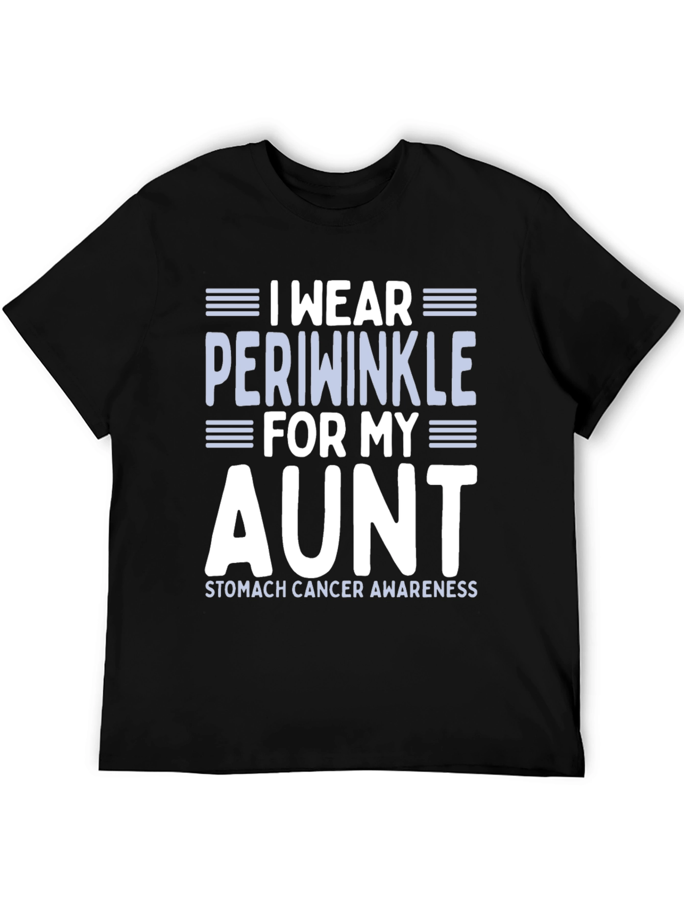 Periwinkle Aunt Stomach Cancer Awareness T-Shirt