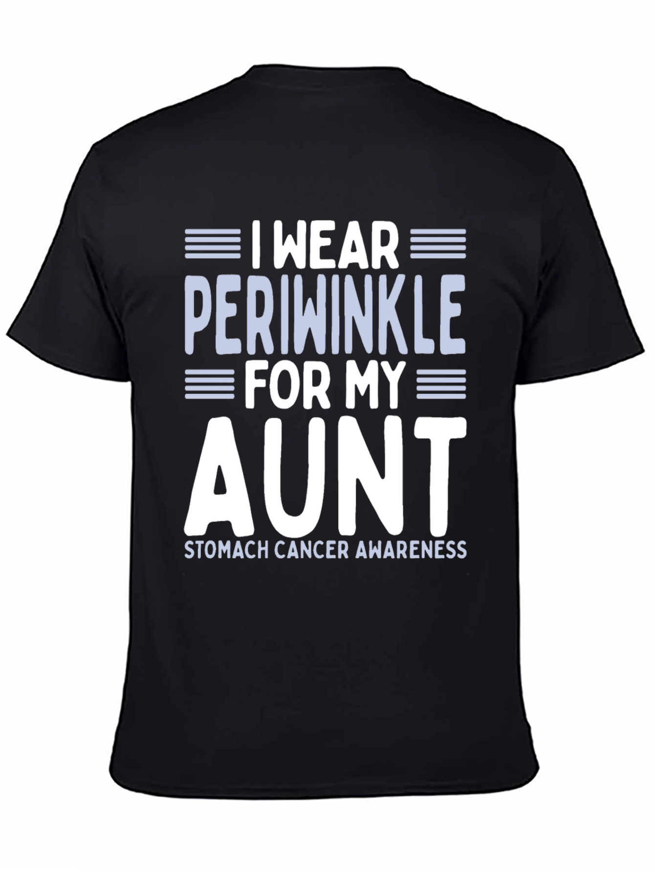 Periwinkle Aunt Stomach Cancer Awareness T-Shirt