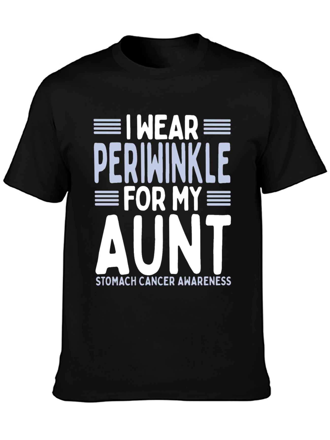 Periwinkle Aunt Stomach Cancer Awareness T-Shirt