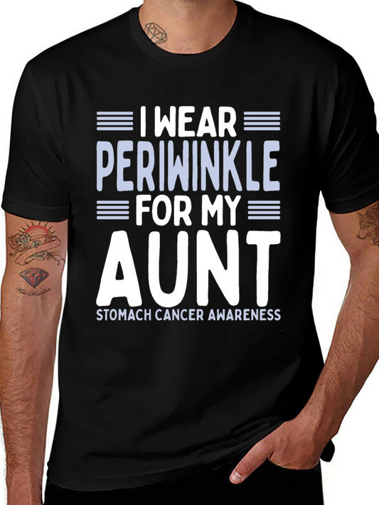 Periwinkle Aunt Stomach Cancer Awareness T-Shirt