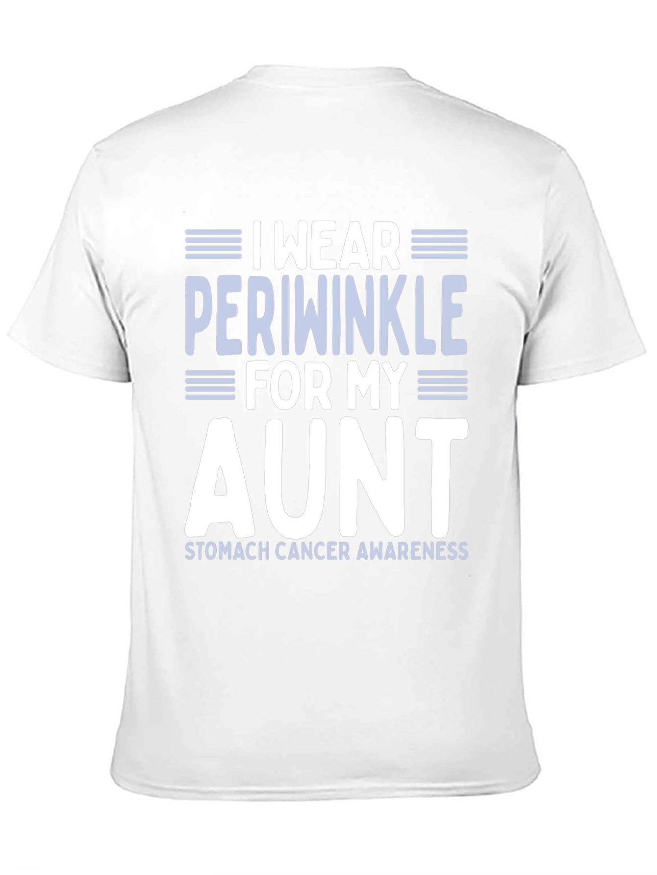 Periwinkle Aunt Stomach Cancer Awareness T-Shirt