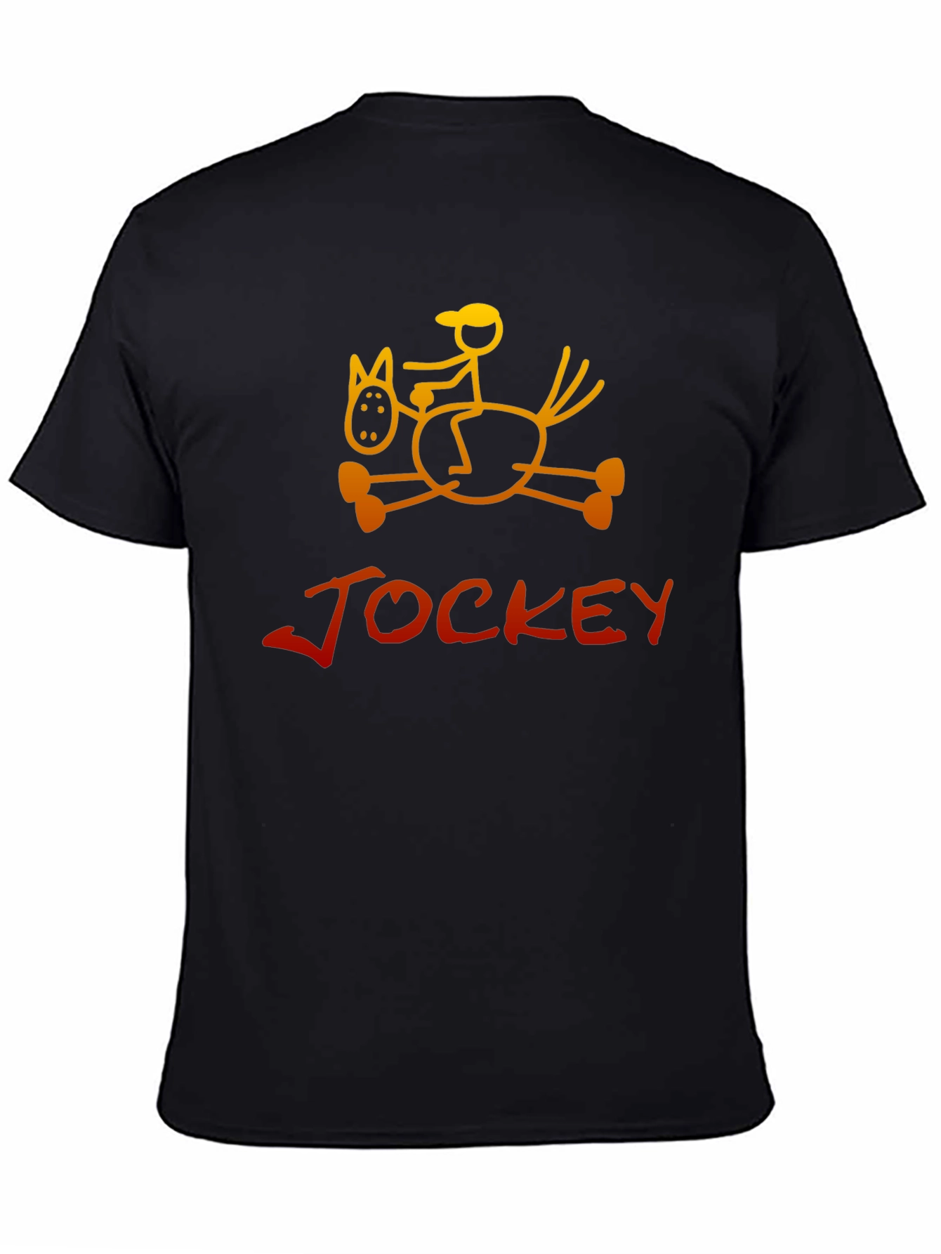 Jockey Horse Rider Graphic Tee - Black