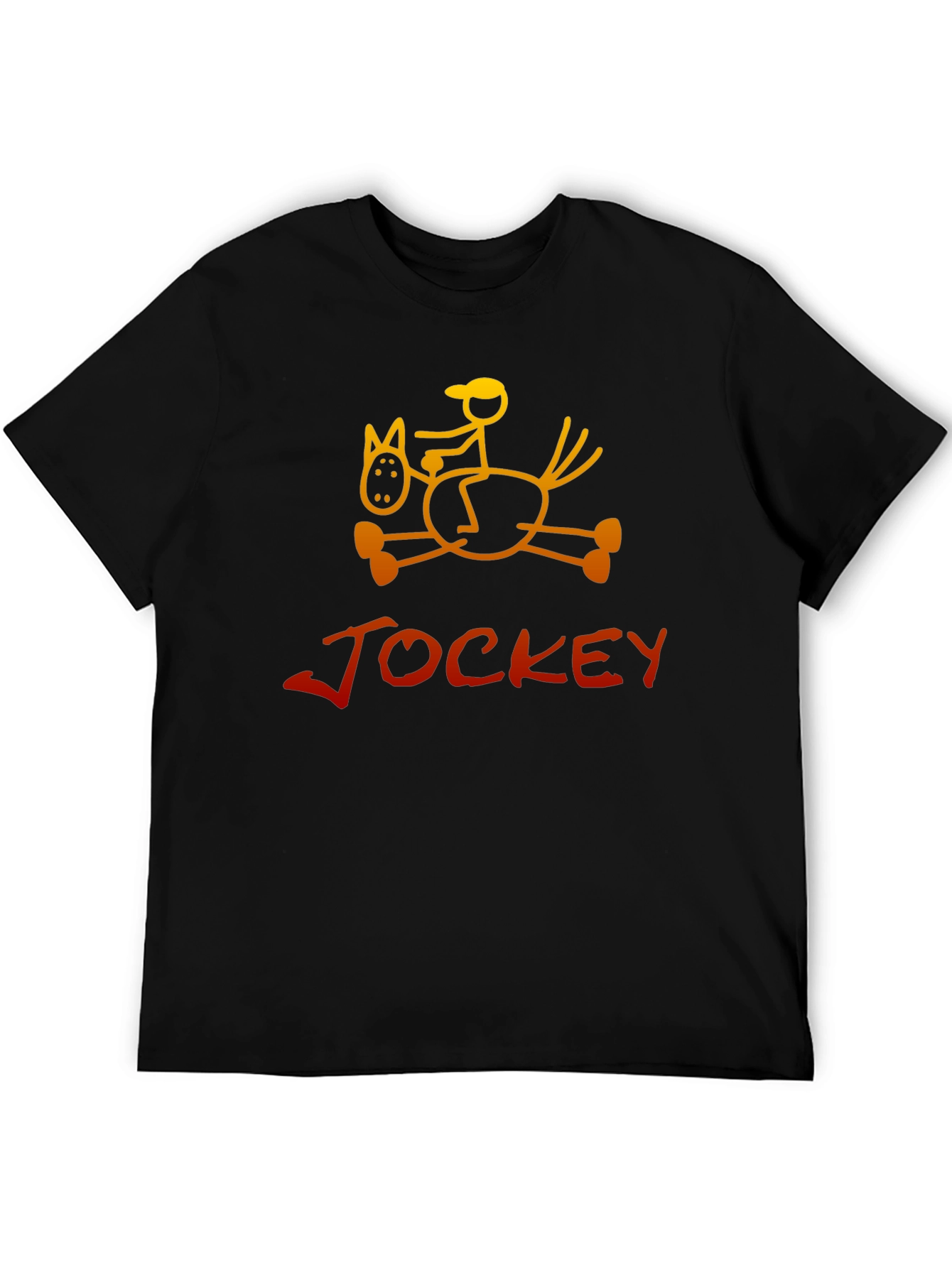 Jockey Horse Rider Graphic Tee - Black
