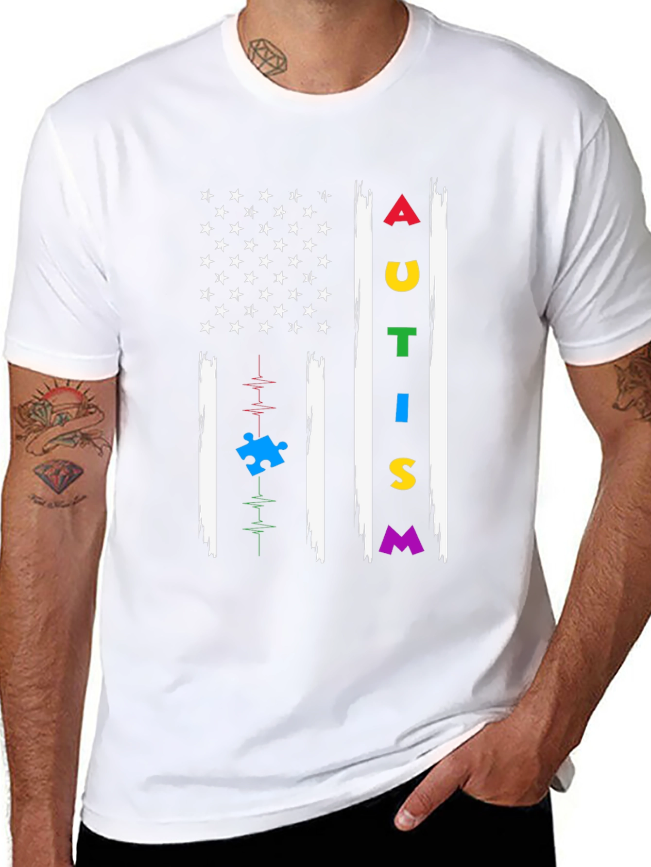 Autism Awareness Flag T-Shirt