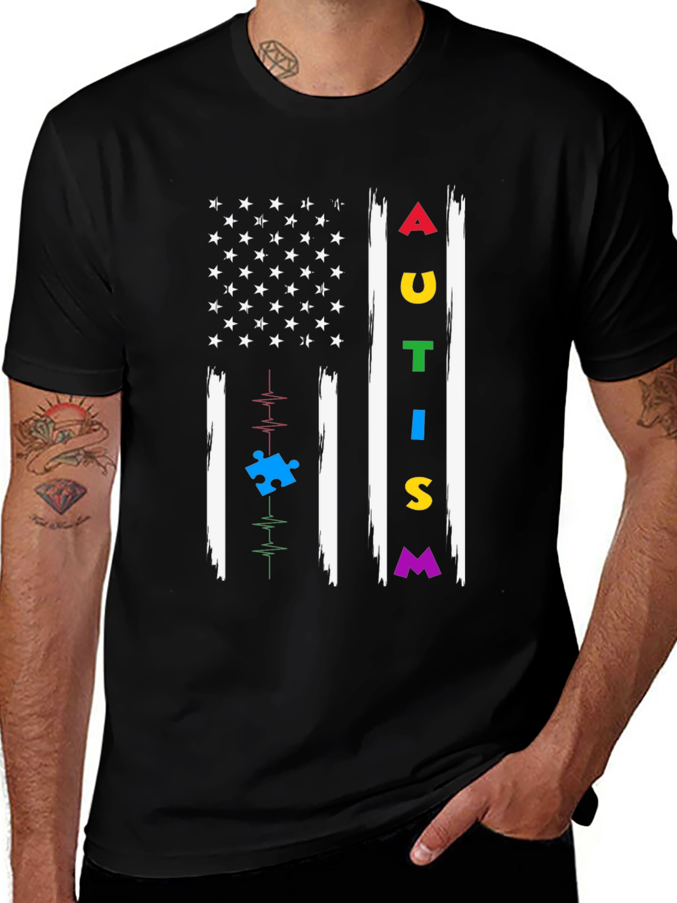 Autism Awareness Flag T-Shirt