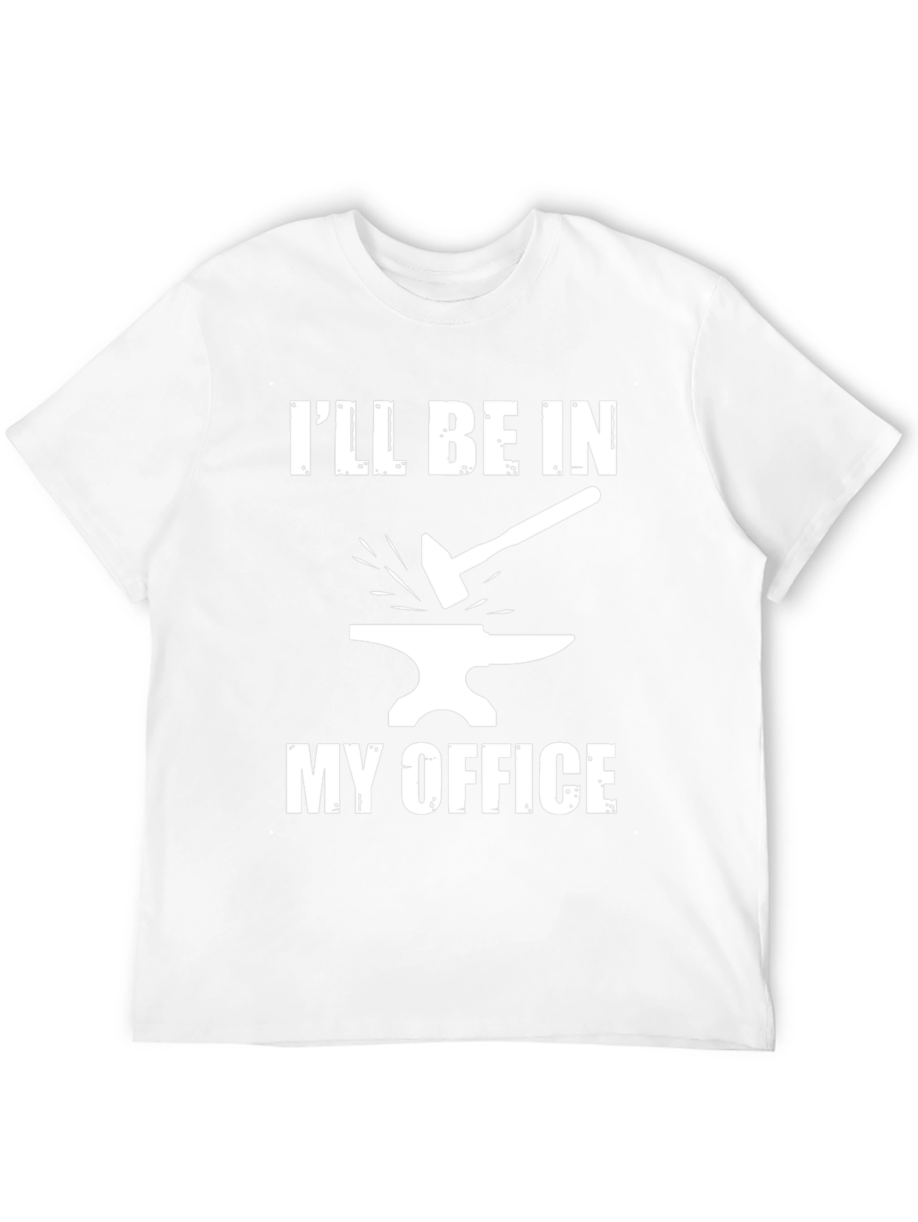 Blacksmith Office T-Shirt - Hammer and Anvil Design