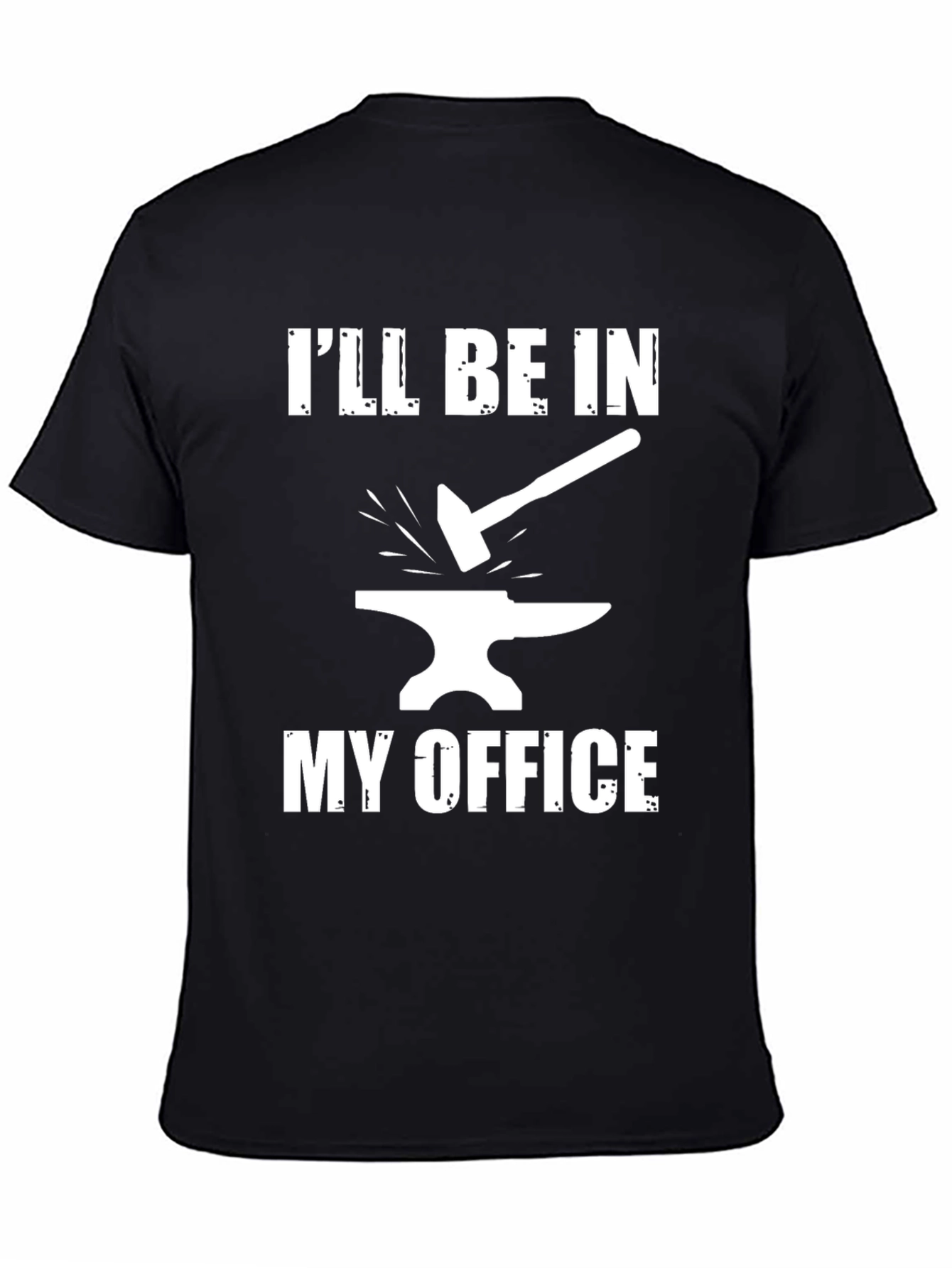 Blacksmith Office T-Shirt - Hammer and Anvil Design